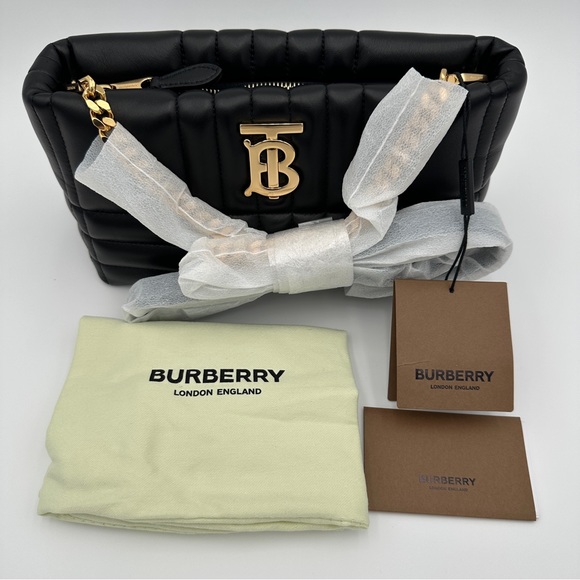 BURBERRY - LOLA SMALL QUILTED CROSSBODY BAG BLACK - Picture 2 of 13